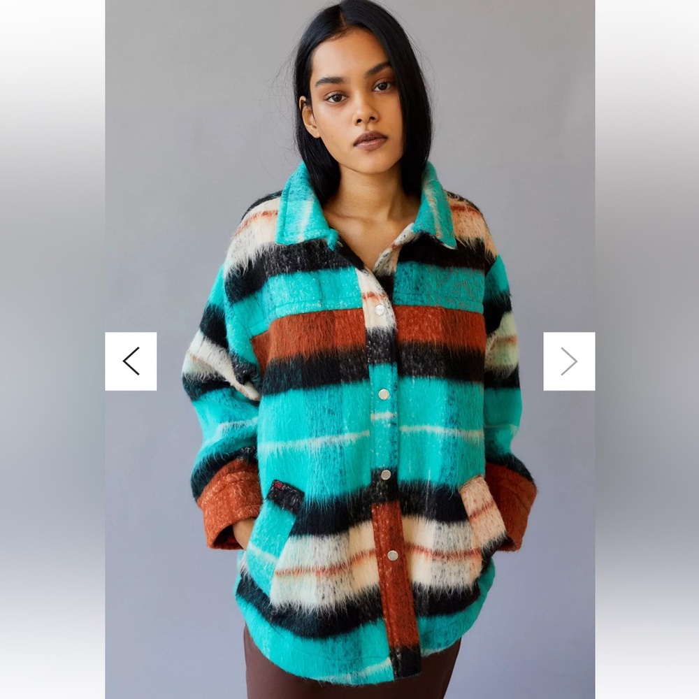 Colorful Plaid Button-Up Jacket - Picture 6 of 6